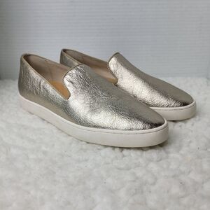 Birdies The Swift Women's Sneaker Size 7 Gold Leather Slip On  Shoes SWF-GLD-0